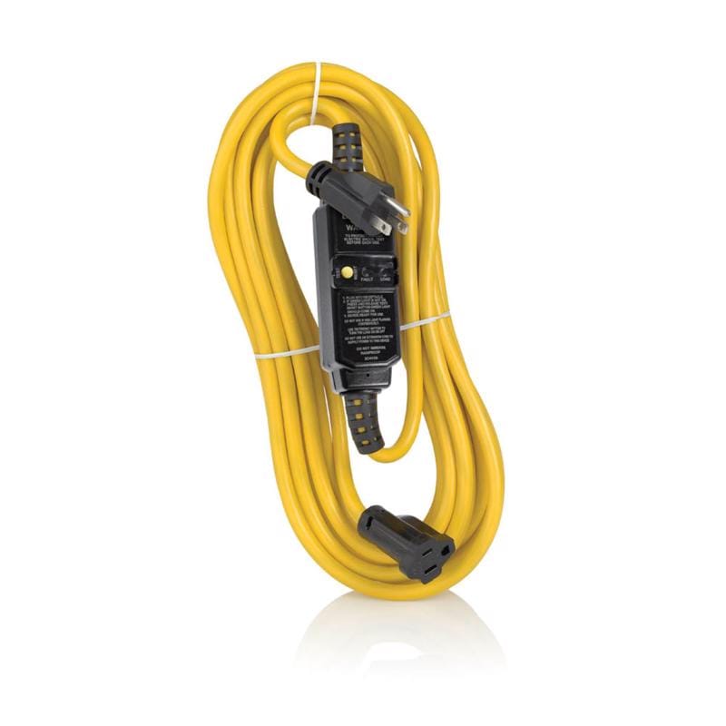 Leviton GSCA1-25C Outdoor 25 ft. L Black/Yellow Extension Cord 14/3 SJTW