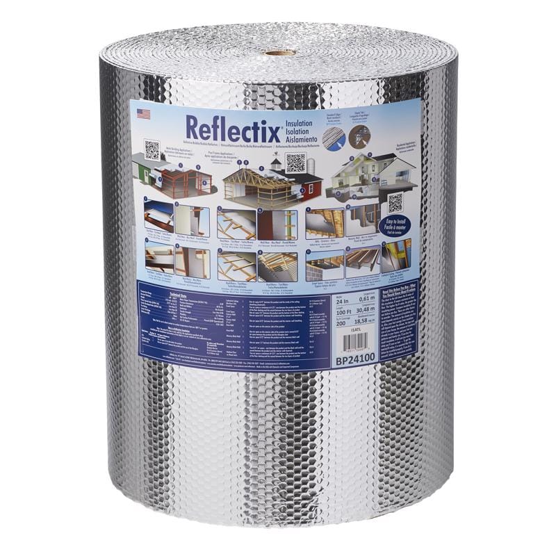 Reflectix BP24100 24 in. W X 100 ft. L X 0.31 in. R-3.7 to R-21 Reflective Radiant Barrier Insulation Roll 2