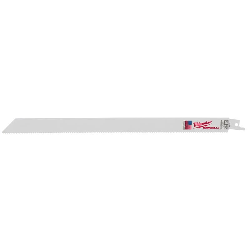 Milwaukee 48-00-5194 Sawzall 12 in. Bi-Metal Thin Kerf Reciprocating Saw Blade 10/14 TPI 5 pk