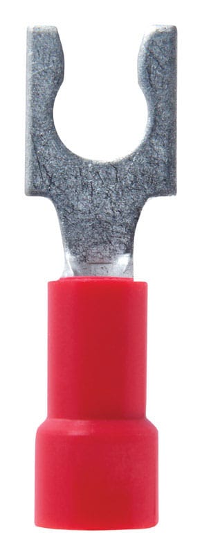 Jandorf 60986 22-18 Ga. Insulated Wire Spade Terminal Red 5 pk