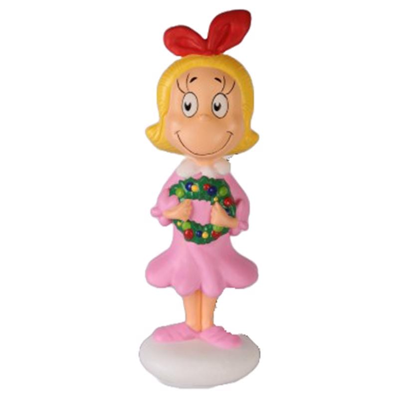 DR. Seuss 881095 LED Cindy Lou Who with Wreath 36 in. Blow Mold