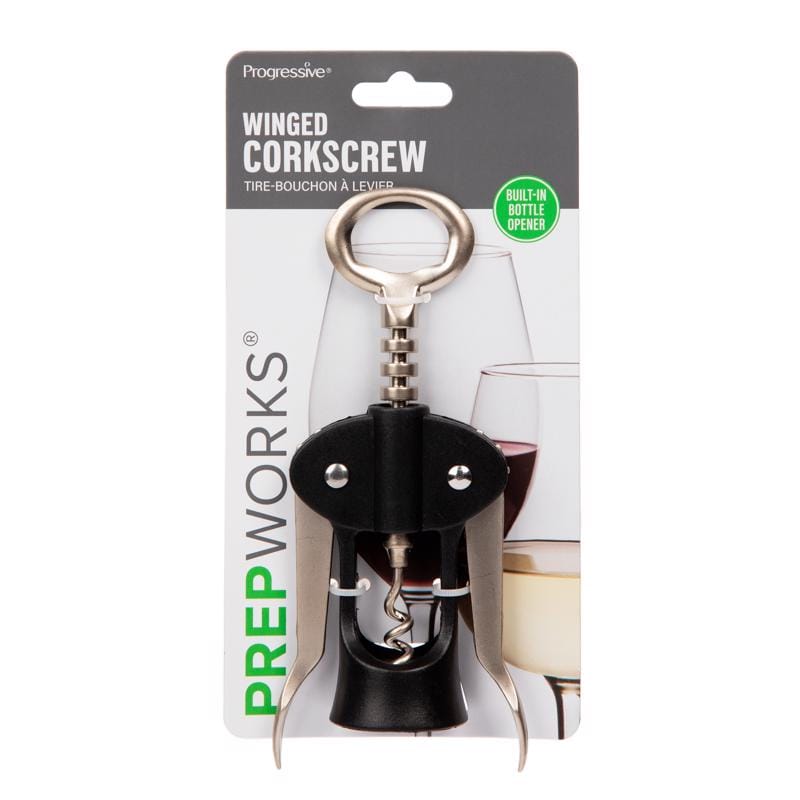 Progressive GT-3009 Black/Silver Chrome/Plastic Wing Corkscrew
