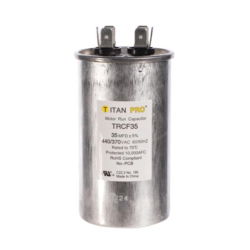 Titan Pro TRCF35 35 MFD 440 V Round Run Capacitor