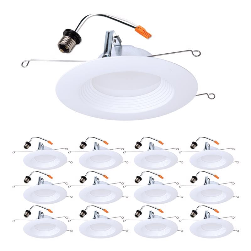 Halo LTE566930-12PK Bright White 5/6 in. W LED Recessed Downlight 10.4 W