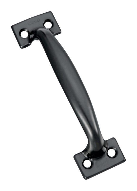 National Hardware N116-699 6-1/2 in. L Black Steel Door Pull