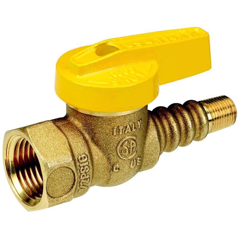 Homewerks VGV1TXY3 Texas Pattern 1/2 in. Brass Flare x FIP Ball Valve Quarter-Turn Lever For Gas