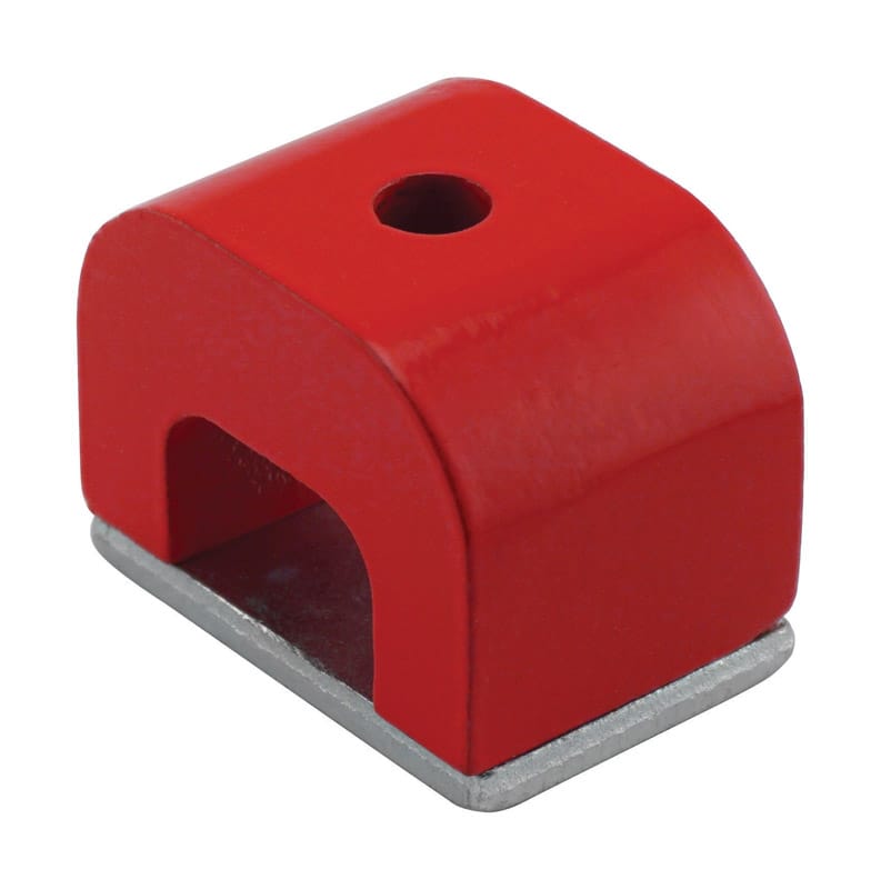 Magnet Source 07270 1.18 in. L X .78 in. W Red Horseshoe Magnet 13 lb. pull 1 pc