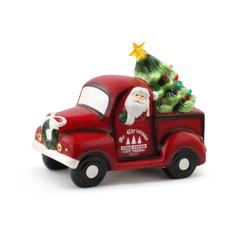 Mr. Christmas 22806AC LED Santa Truck Table Decor 9 in.