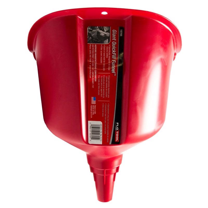 FloTool 10705 Red 12.5 in. H Plastic Funnel