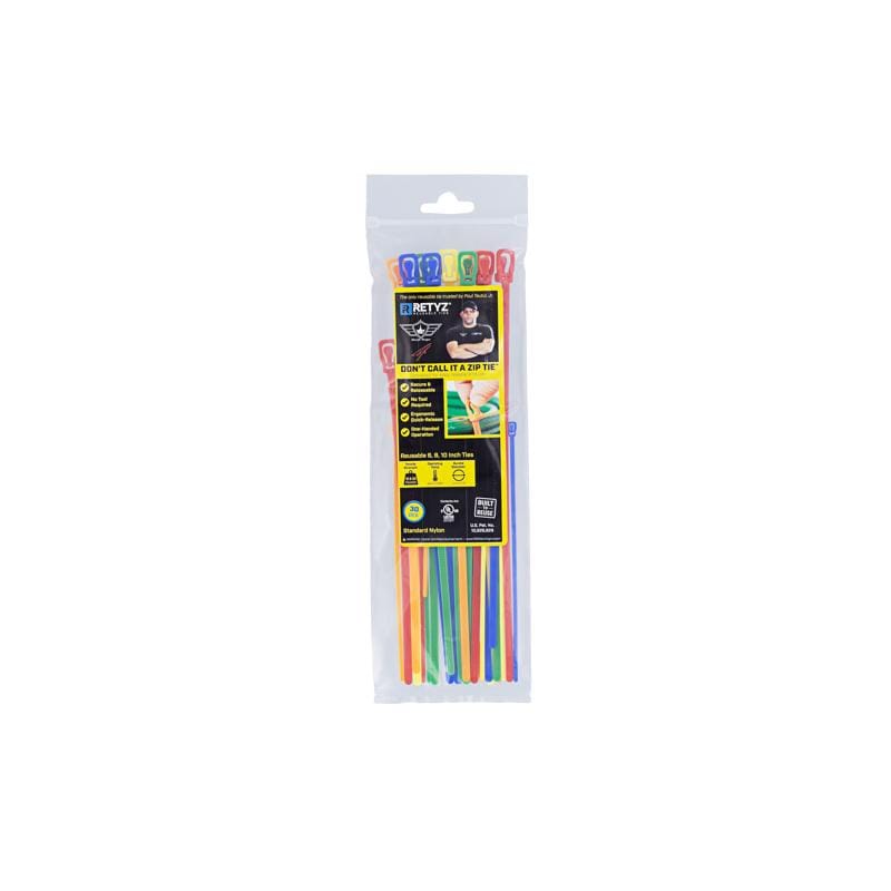 Retyz PJDRTZ-VEC01-MA 6/8/10 in. L Assorted Cable Tie 30 pk