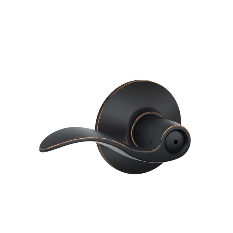 Schlage F40ACC716 Accent Aged Bronze Privacy Lever