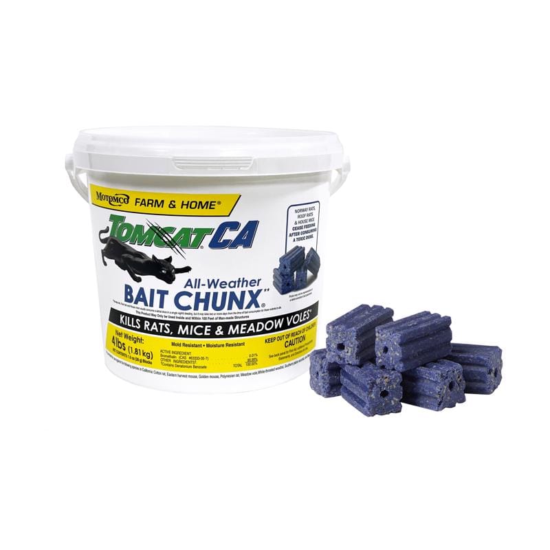 Tomcatca 31944 Tomcat CA Toxic Bitrex Rodenticide Bait Blocks For Mice and Rats 4 lb