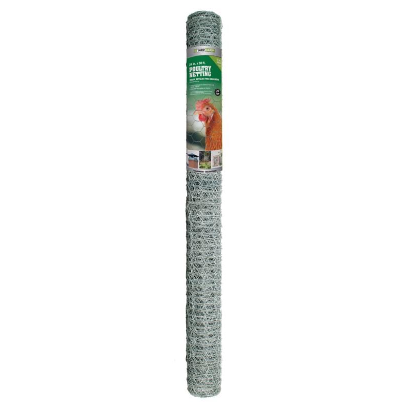 Yardgard 308411B 24 in. H X 50 ft. L Galvanized Steel Poultry Netting 1 in.