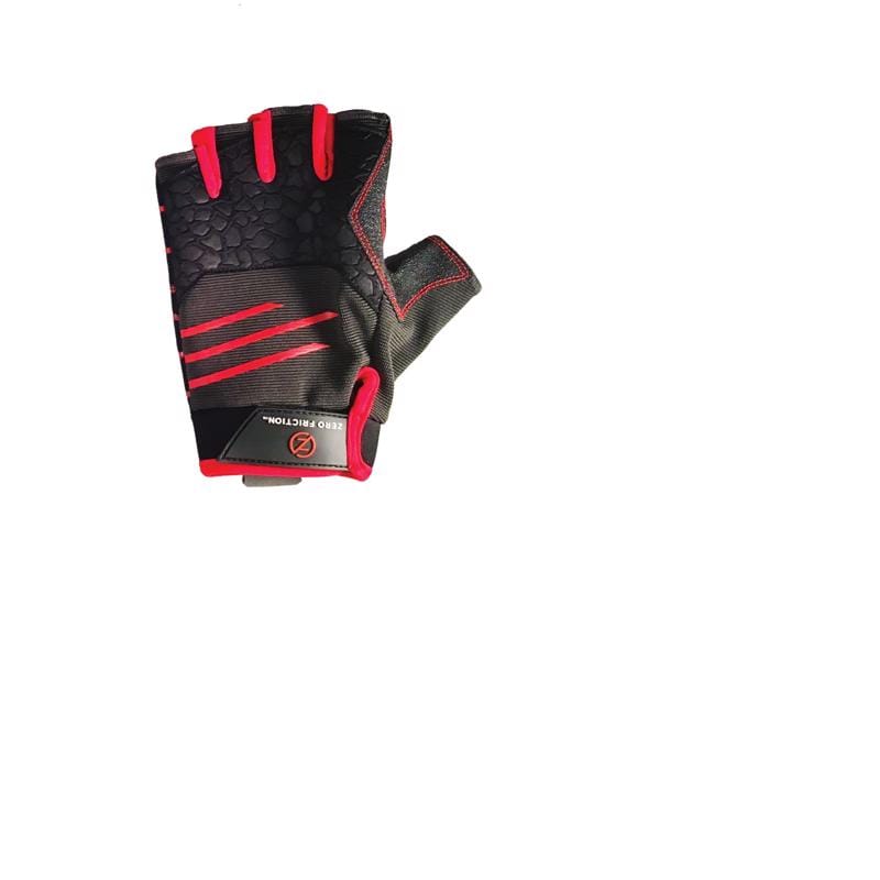 Zero Friction WG610001 Men's Universal Fit Work Gloves Black/Red One Size Fits Most 1 pair