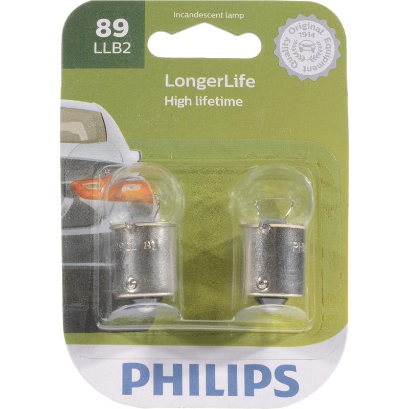 Philips 89LLB2 LongerLife Incandescent Courtesy/Glove/License/Trunk Miniature Automotive Bulb 89LLB2