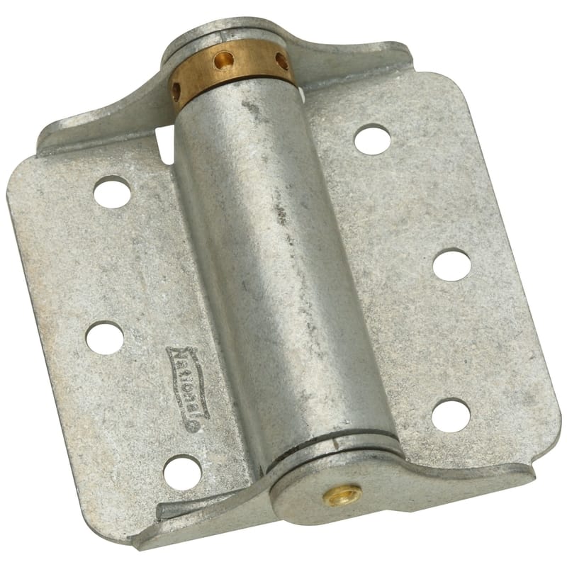 National Hardware N115-105 3 in. W X 3 in. L Galvanized Silver Steel Spring Hinge 2 pk