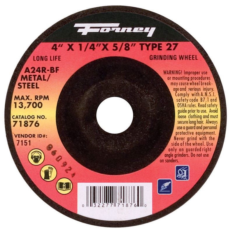 Forney 71876 4X1/4X5/8" Grd Whl 71821