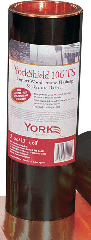 York GRCPR12602 106 TS 12 in. W X 720 in. L Copper Flashing Copper