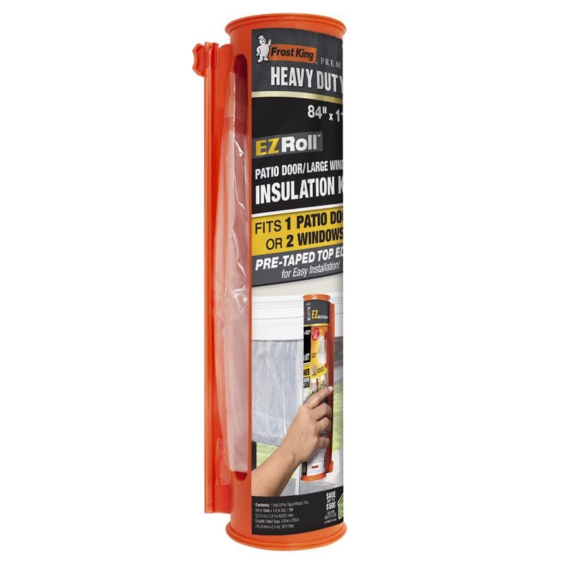 Frost King EZ86CDSP12 EZRoll Indoor Patio Door Insulator Kit 112 in. L X 84 in. W 1 pk