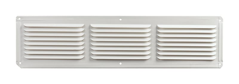 Master Flow EAC16X4W 4 in. H X 16 in. W X 16 in. L Powder-Coated White Aluminum Undereave Vent