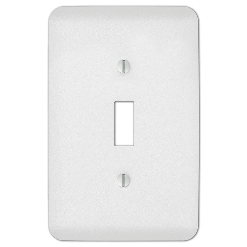 Amerelle 635TW Capri Paintable Textured White 1 gang Stamped Steel Toggle Wall Plate 1 pk
