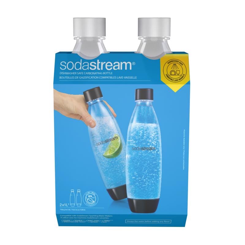 SodaStream 1741261010 White 1 L Carbonator Bottle 2 pk