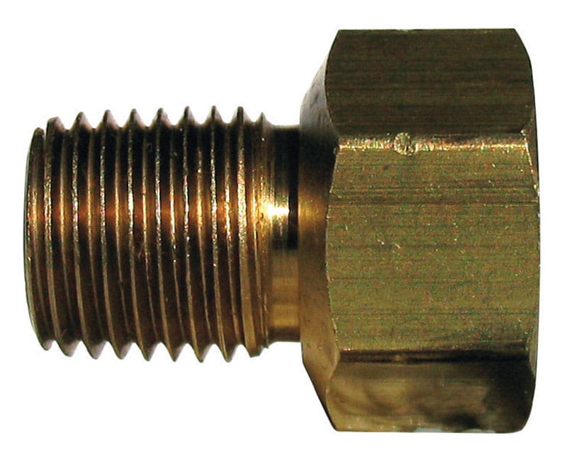 JMF Company 4213260 1/4 in. Flare X 1/8 in. D Male Brass Inverted Flare Adapter