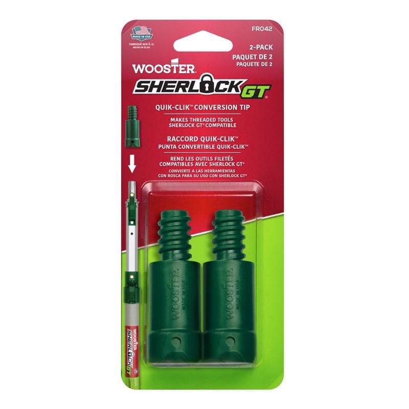 Wooster FR042 Sherlock 1.85 in. L X .5 in. D Fiberglass Extension Pole Conversion Tips Silver