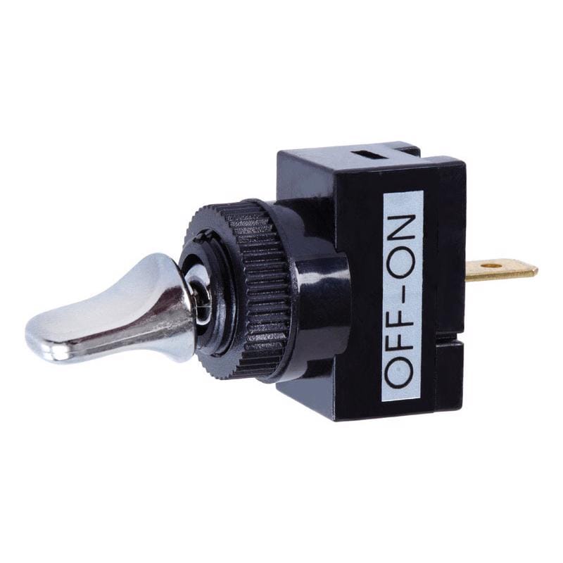 Jandorf 61109 20 amps Single Pole Toggle Automotive/Marine Switch Black/Silver 1 pk