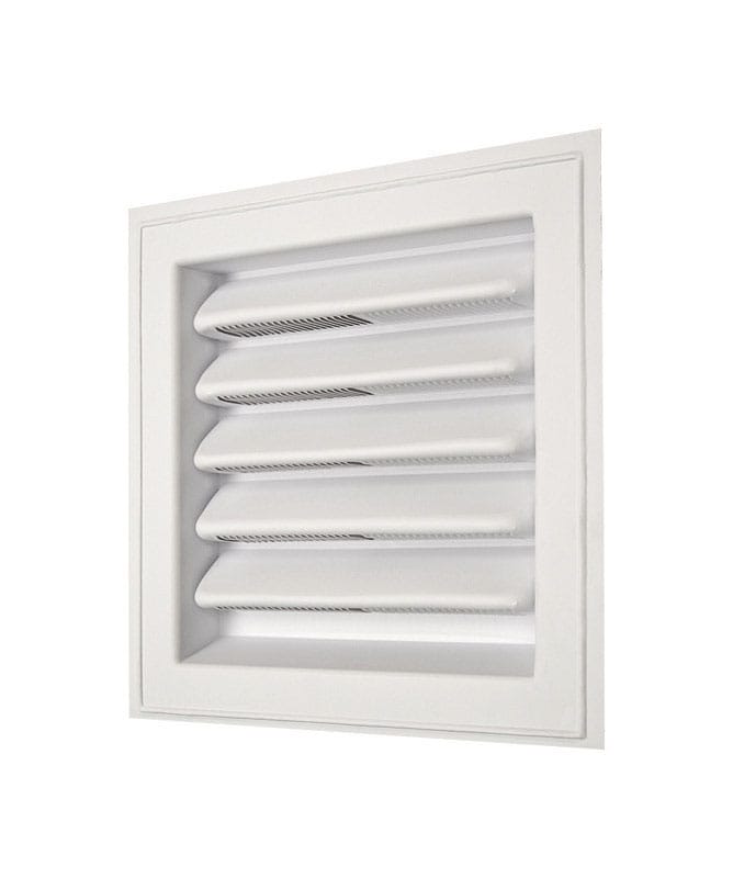 Master Flow SL8X8 8 in. W X 8 in. L White Plastic Wall Louver