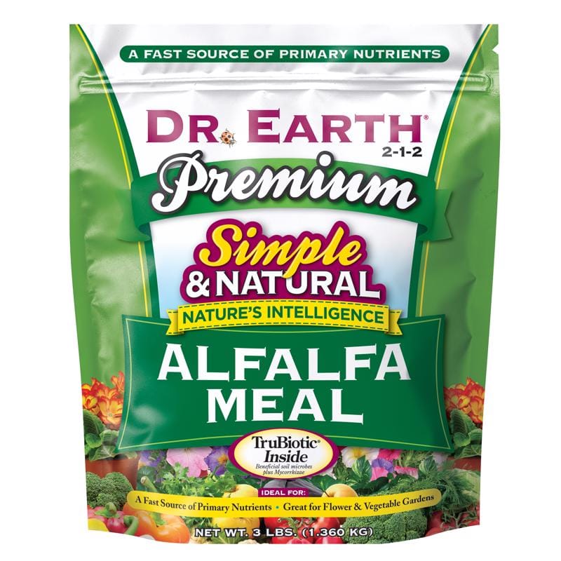 DR. Earth 720 Pure & Natural Organic Granules Roses Alfalfa Meal Plant Food 3 lb