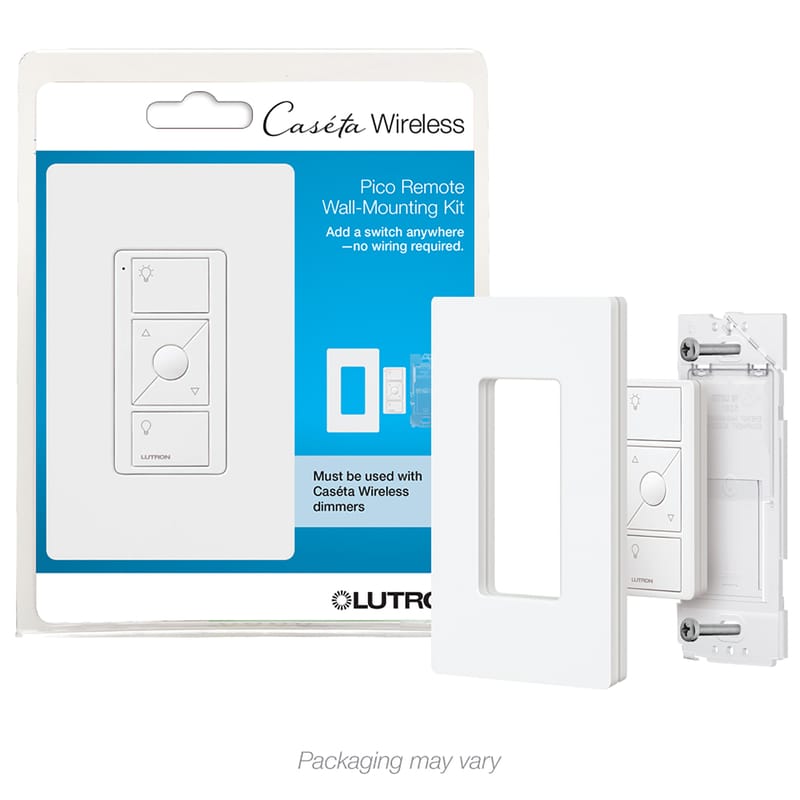 Lutron PJ2W-3BRL-WH-R Pico Push Button Smart-Enabled Switch & Receptacle White 1 pk