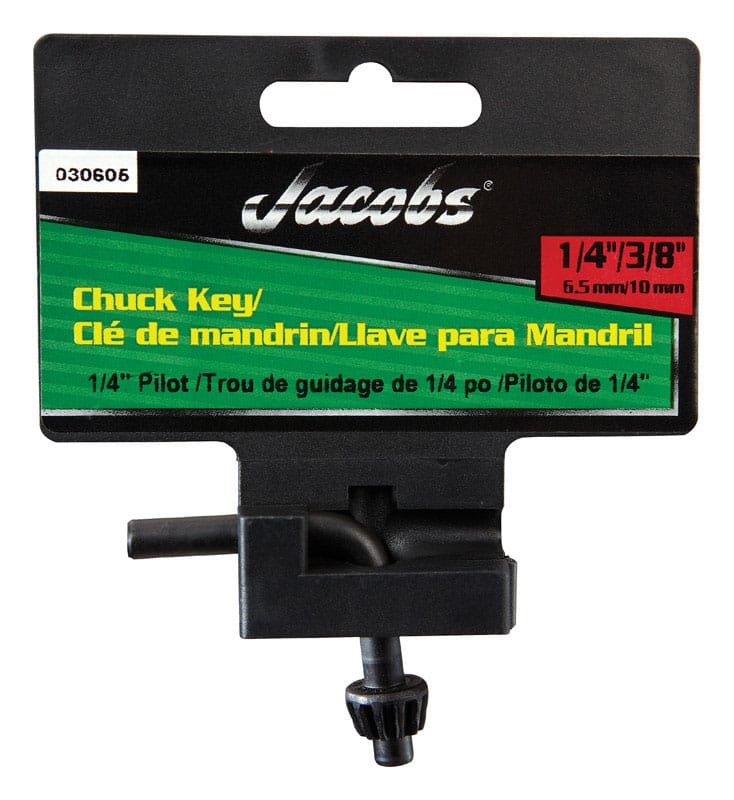 Jacobs 30605 1/4 to 3/8 in. X 1/4 in. KGA Chuck Key L-Handle Steel 1 pc