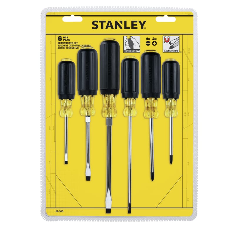 Stanley 66-565 Assorted Screwdriver Set 6 pc