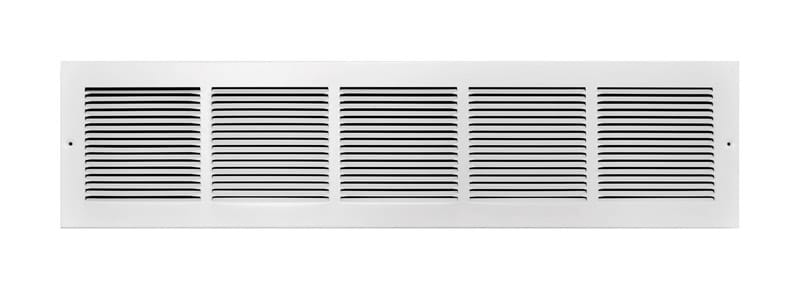 Tru Aire C123RW30X06 6 in. H X 30 in. W 1-Way Powder Coat White Steel Baseboard Return Grille