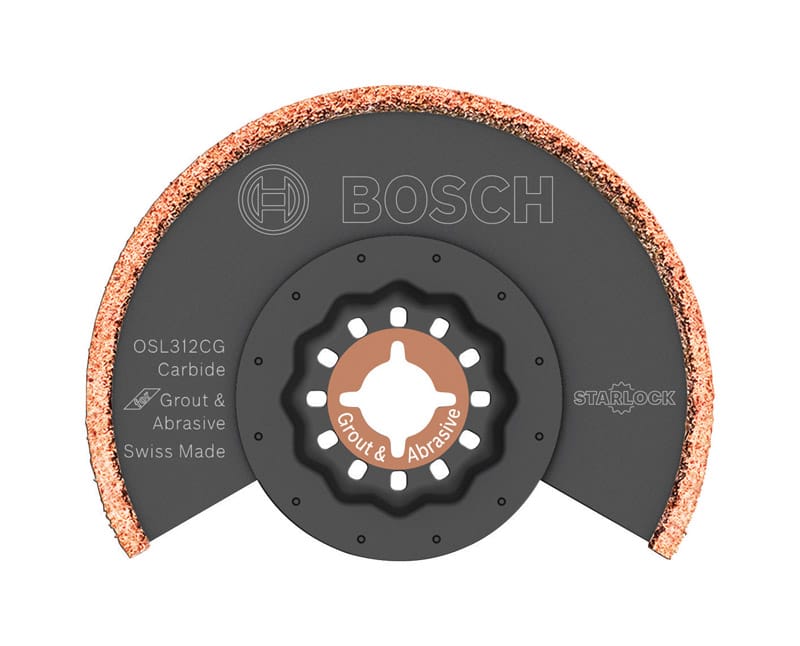 Bosch OSL312CG StarLock 3-1/2 in. X 4 in. L Carbide Grit Grout Blade 1 pk