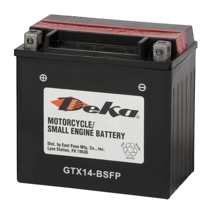 Deka YTX14BSFP Standard AGM 200 CCA 12 V Motorcycle/Small Engine Battery