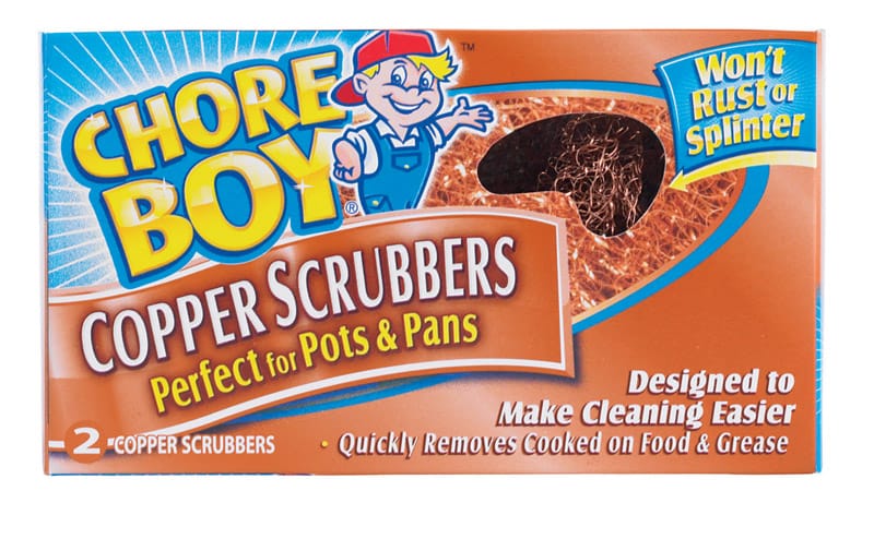 Chore Boy 86909618941 Heavy Duty Copper Scrubber For Pots and Pans 2 pk
