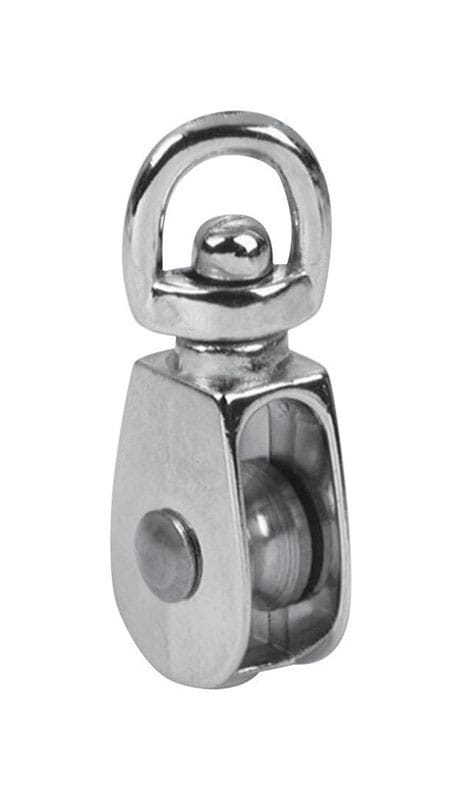 Baron 0173ZD-1 1/2 1-1/2 in. D Electro-Plated Iron Swivel Eye Single Eye Pulley