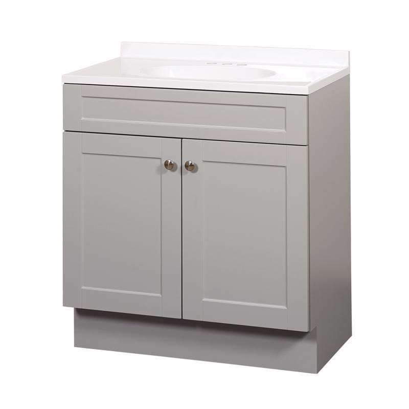 Zenna Home SBC30GY Single Gray Bathroom Vanity 30 in. W X 18 in. D X 35 in. H