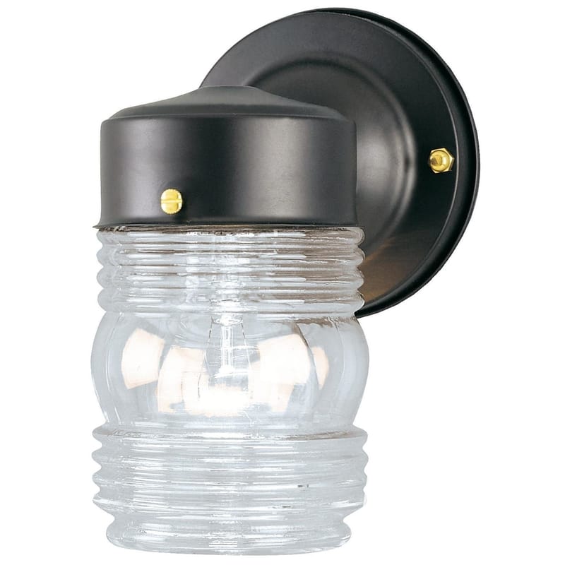 Westinghouse 6688500 Matte Black Switch Incandescent Jelly Jar Light