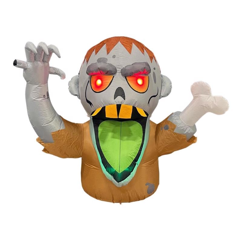 Celebrations MY-20HG420A3 5 ft. Prelit Big Mouth Zombie Inflatable