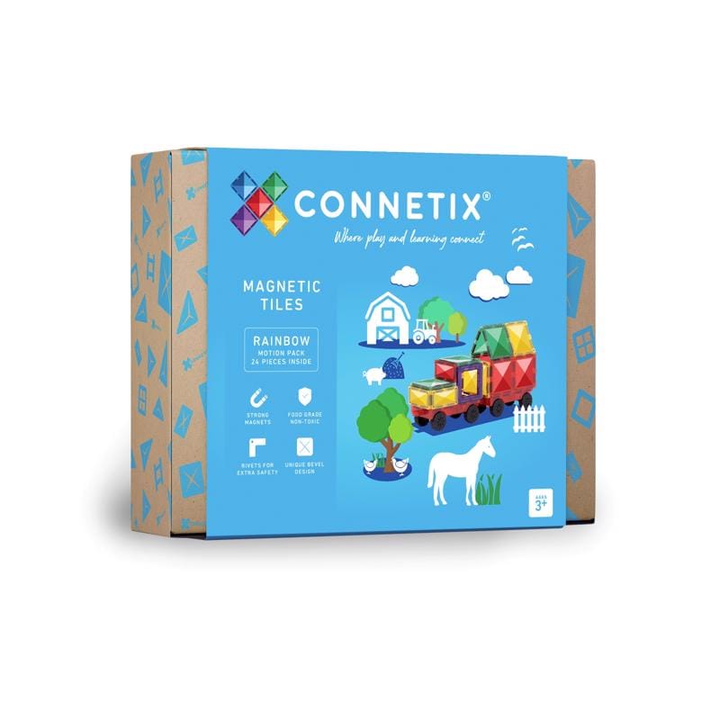 Connetix CT-R-00024-MO Magnetic Tiles Multicolor 24 pc