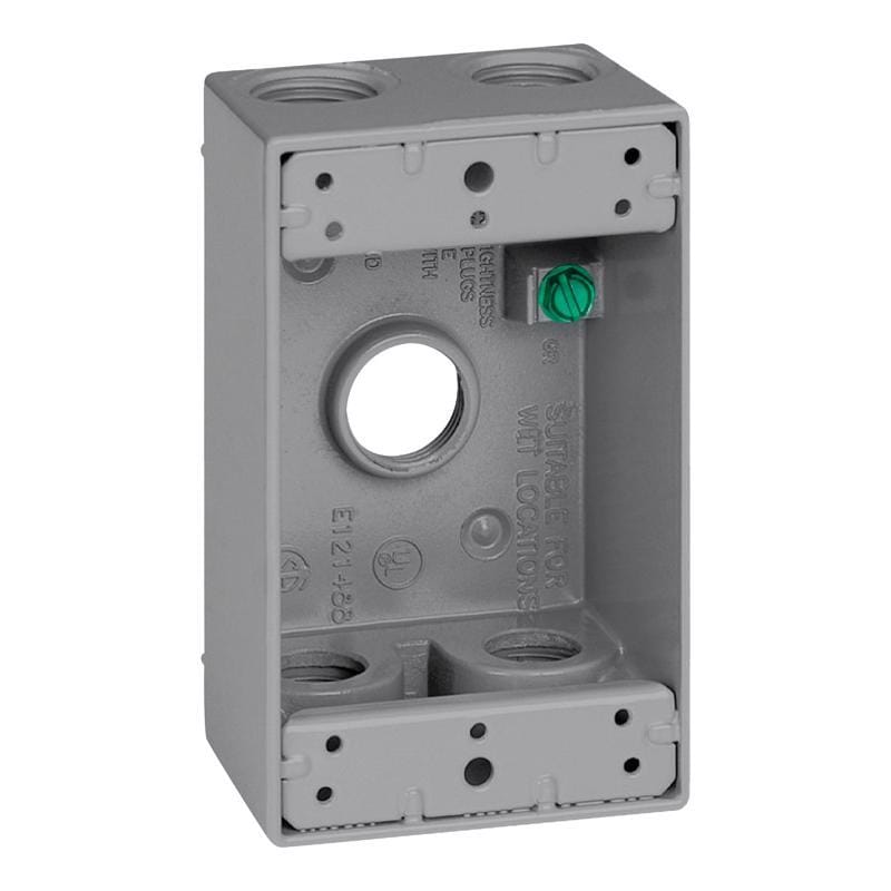 Sigma Engineered Solutions 14251-5 New Work 18.3 cu in Rectangle Die-Cast Metal 1 gang Weatherproof Box Gray
