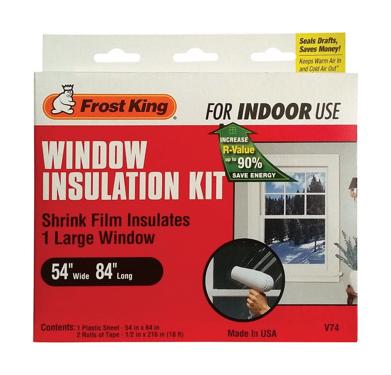 Frost King V74 Indoor Window Film Insulator Kit 84 in. L X 54 in. W 1 pk