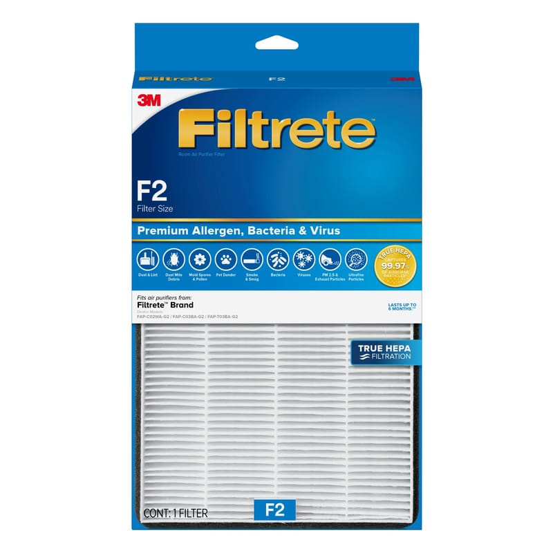 Filtrete FAPF-F2A2N-2 13 in. H X 8.2 in. W Rectangular HEPA Air Purifier Filter 1 pk