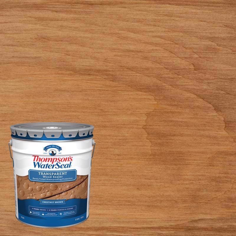 Thompson's WaterSeal TH.091301-20 Transparent Chestnut Brown Water-Based Acrylic/Alkyd/Urethane Waterproofing Woo