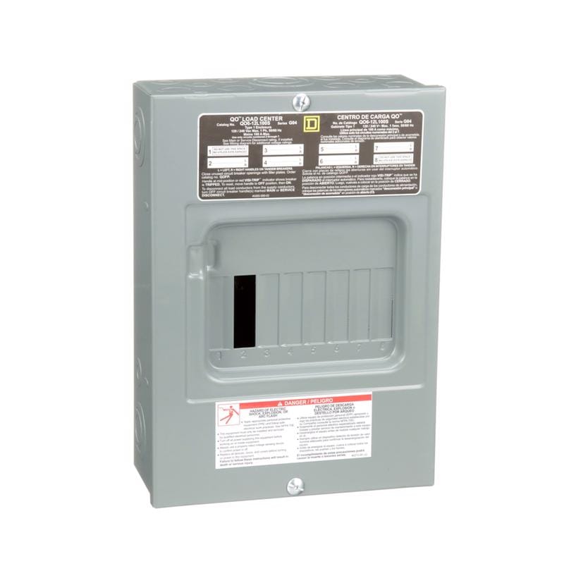 Square D QO612L100SCP QO 100 amps 120/240 V 6 space 12 circuits Combination Mount Main Lug Load Center