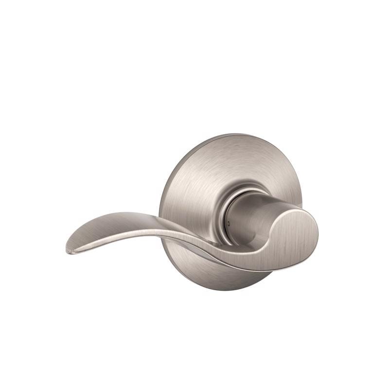 Schlage F10VACC619 Accent Satin Nickel Passage Lever 1-3/4 in.