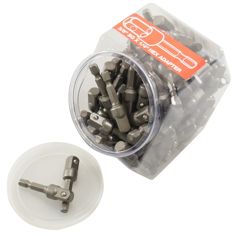 Best Way Tools B84073 Hex/Square 1/4 in. X 2 in. L Socket Adapter Carbon Steel 100 pc
